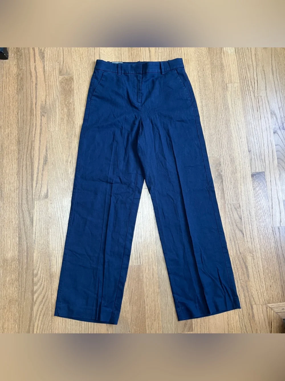 NWT J Crew Remy Navy Linen Blend Pants Sz 2
